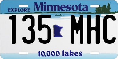 MN license plate 135MHC