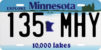 MN license plate 135MHY