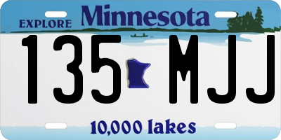 MN license plate 135MJJ