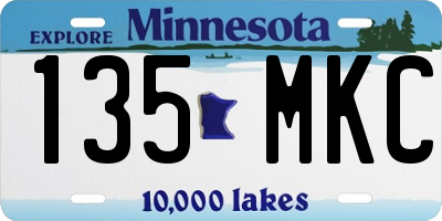MN license plate 135MKC