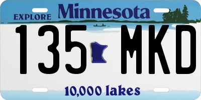 MN license plate 135MKD