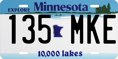 MN license plate 135MKE