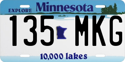 MN license plate 135MKG
