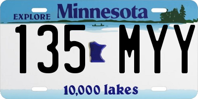 MN license plate 135MYY