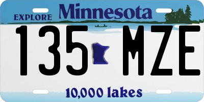 MN license plate 135MZE