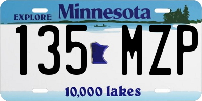 MN license plate 135MZP