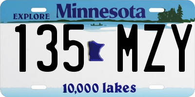 MN license plate 135MZY