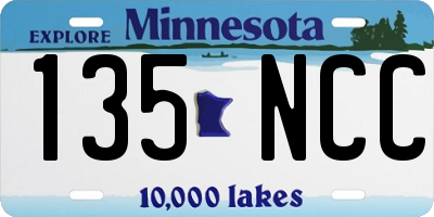 MN license plate 135NCC