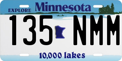 MN license plate 135NMM