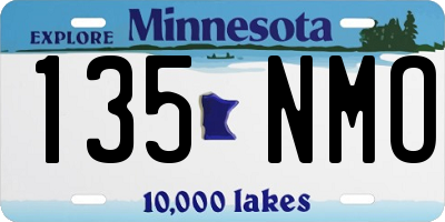 MN license plate 135NMO