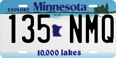 MN license plate 135NMQ
