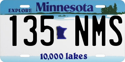 MN license plate 135NMS