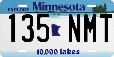 MN license plate 135NMT