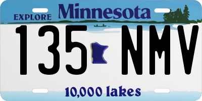 MN license plate 135NMV