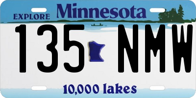 MN license plate 135NMW