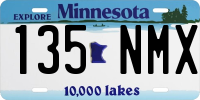 MN license plate 135NMX