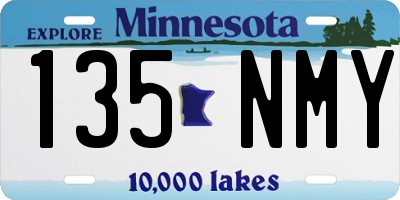 MN license plate 135NMY