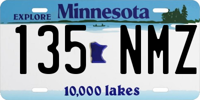 MN license plate 135NMZ