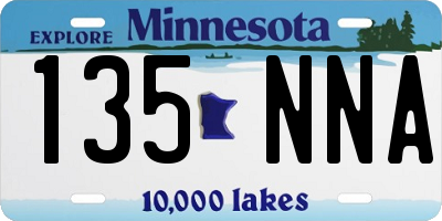 MN license plate 135NNA
