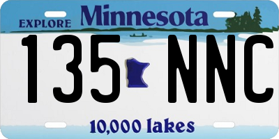 MN license plate 135NNC