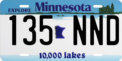 MN license plate 135NND