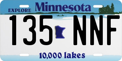 MN license plate 135NNF