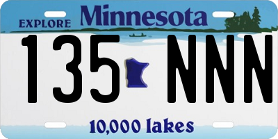 MN license plate 135NNN