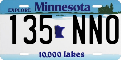 MN license plate 135NNO