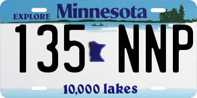 MN license plate 135NNP