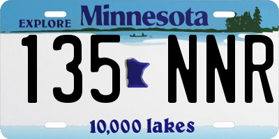MN license plate 135NNR