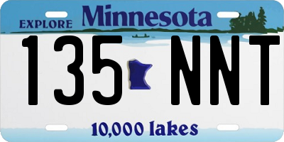 MN license plate 135NNT