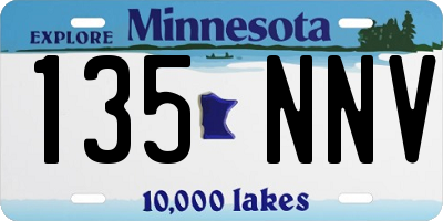 MN license plate 135NNV
