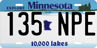MN license plate 135NPE