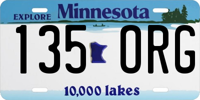 MN license plate 135ORG