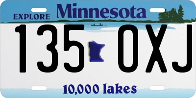 MN license plate 135OXJ