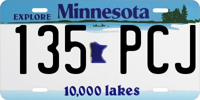 MN license plate 135PCJ