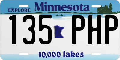 MN license plate 135PHP