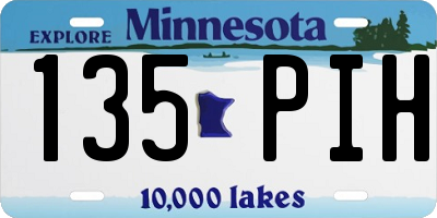 MN license plate 135PIH