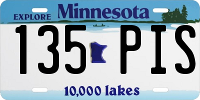 MN license plate 135PIS