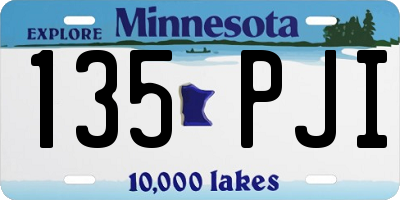 MN license plate 135PJI