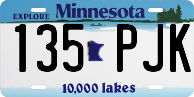 MN license plate 135PJK