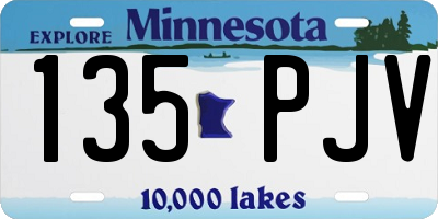 MN license plate 135PJV