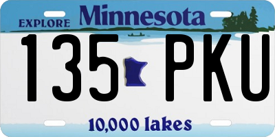 MN license plate 135PKU