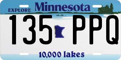 MN license plate 135PPQ