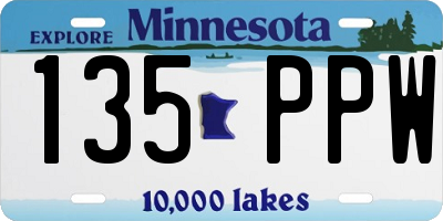 MN license plate 135PPW