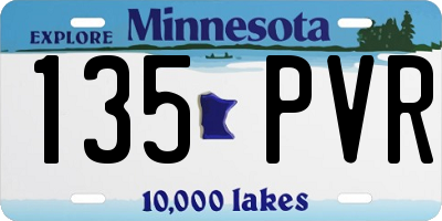 MN license plate 135PVR