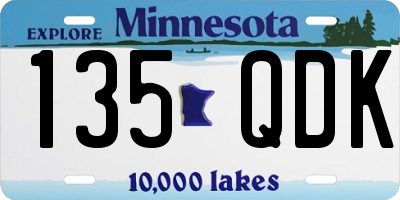 MN license plate 135QDK