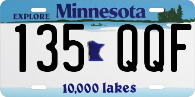 MN license plate 135QQF