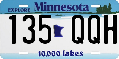 MN license plate 135QQH