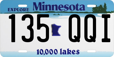 MN license plate 135QQI